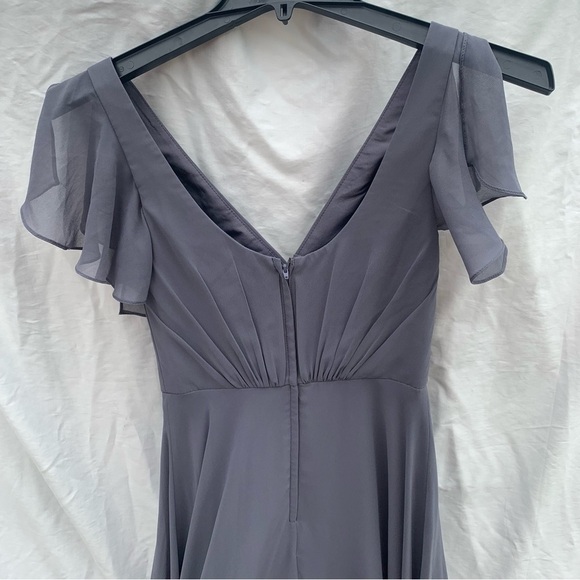 David’s Bridal Celebrate DB Studio Daydream Dress Flutter Sleeve Full Skirt Sz 0 - Picture 8 of 12